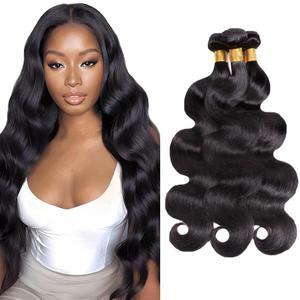 Natural Black Human Hair Bundles Brazilian Virgin 3 Bundles 26 28 30 Inch Body Wave Bundle Human Hair Extensions 50 Gram Per Bundle