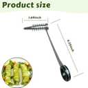 2 Pcs Stainless Steel Spiral Slicers, Portable Manual Cutter, Piranha Spiral Cutter Tool for Melon Fruit Potato Cucumber Carrot Vegetables Kitchen Accessories Tool