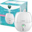 Vicks Humidifier 3-in-1 SleepyTime Cool Mist Humidifier for Baby & Kids Rooms with Color Changing Night Light and Essential Oil Diffuser, White