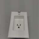 Leviton 15 Amp/125V 1 Gang Recessed Single Receptacle, Residential Grade, with Clock Hanger Hook, 688-W, White