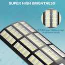 VOOJOY 12000W Solar Street Lights Outdoor, Commercial Solar Parking Lot Lights with Motion Sensor and Remote Control, IP67 Waterproof, Wide Angle Dusk to Dawn Outdoor Lighting, Large Dimension, 2 Pack