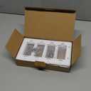 BESTTEN 5 Pack 4-Gang Screwless Decorative Wall Plate, Decorator Outlet Cover, USWP6 Snow White Series, H4.69 x L8.35, for Light Switch, Dimmer, GFCI, USB Receptacle