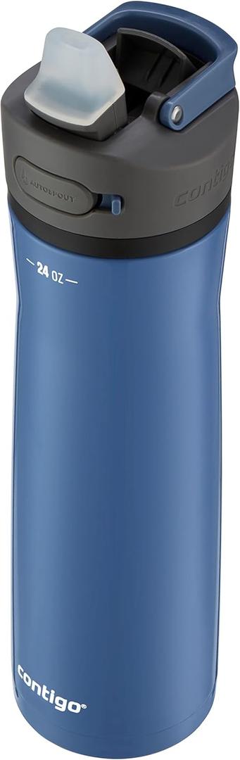 Contigo Ashland 2.0 Water Bottle with AUTOSPOUT Lid 24oz. Blue Corn (24oz (Pack of 1))