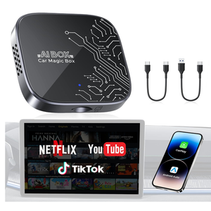 4in1 Wireless CarPlay Adapter for Streaming Netflix/YouTube/TikTok/TF Card, 2026 Magic Video AI Box & Android Auto Dongle [Dual Band WiFi, Autolink Pro] Plug & Play, Fits for OEM Wired Car Play Car