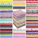 Moukeren 100 Pcs 10 x 10 '' Cotton Fabric Bundle Squares for Quilting Sewing Multicolor Precut Patchwork Materials Floral Printed Fabric Bundles for Spring DIY Beginners Crafts Cloths Handmade