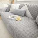 JIAN YA NA Sectional Couch Cover, Corduroy Sofa Slipcover for Pets and Kids, Anti-Slip Washable Furniture Protector for 3-Cushion Couch, Loveseat, Recliner, L-Shaped Sofa, Armrest & Backrest (1 Piece)