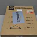 HOUSE DAY White Plastic Hangers 50 Pack, Plastic Clothes Hangers with Built-in Hooks, Durable and Strong Plastic Coat Hangers for Closet, Space Saving Clothing Hanger for Shirts, Coats, Skirt, Dress