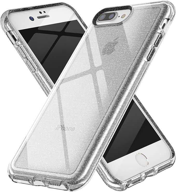 TENOC Phone Case Compatible with iPhone Air, Glitter Case Clear Sparkling Protective Bumper Cute Cover for Girls Women