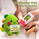 GOSSBY Handmade Positive Dinosaur Crochet - Inspirational Gift for Women - Sometimes You Forget You're Roarsome - Christmas, Birthday, Appreciation Thank You Gift for Coworker, Sister, Friend, Teacher