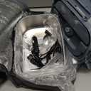 Vabaso Electric Lunch Box for Adults, 80W Heated Lunch Box with Dual 1.5L Stainless Steel Containers, Portable Food Warmer for Men Work Car Truck, 12V/24V/110V/220V - Eternal Gray