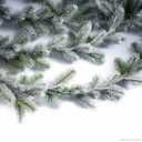 Snow Pine Garland Flocked Christmas Garland for Staircase Snowy Christmas Decorations Long Branches Pine Garland with Snow