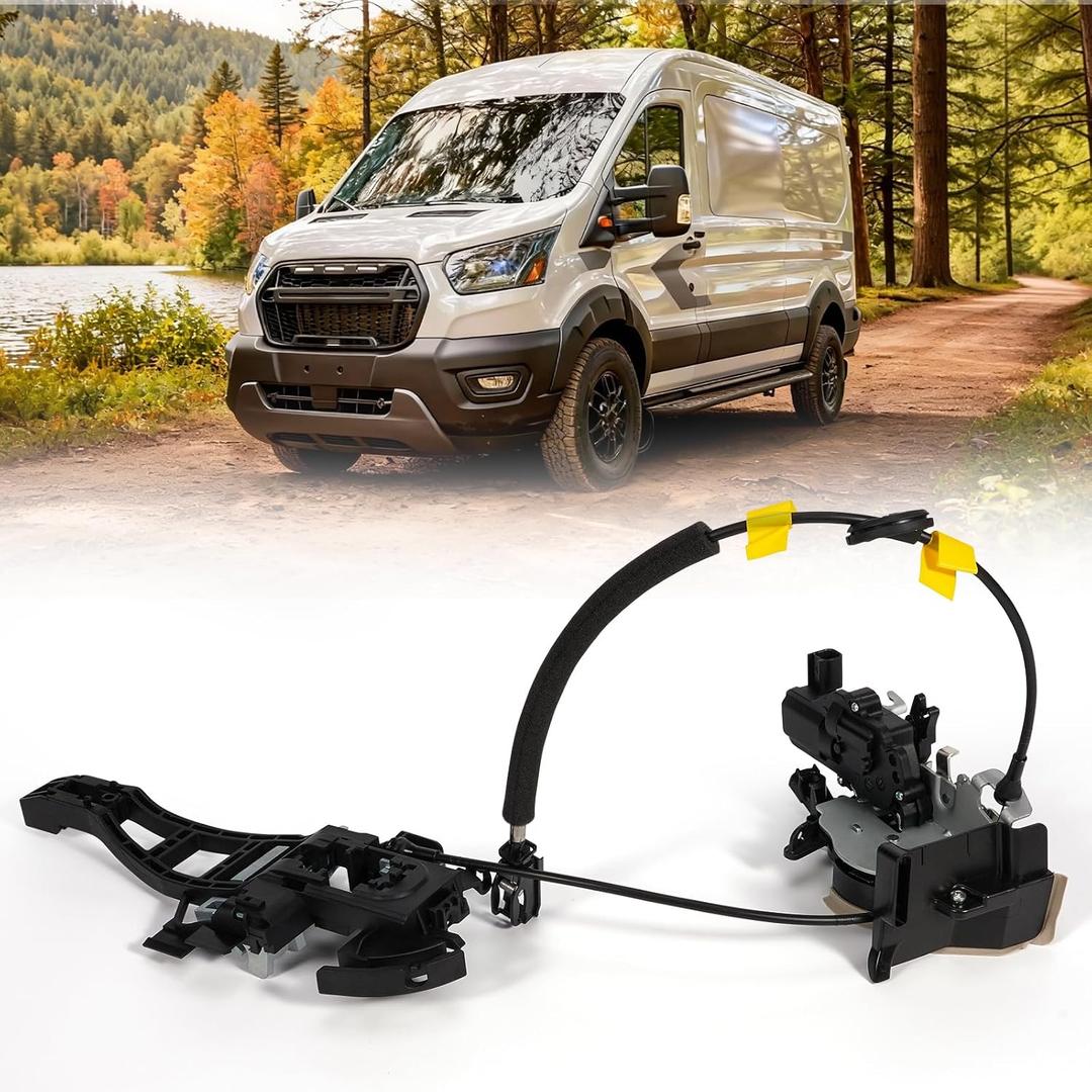 Front Left Door Lock Latch Actuator Cable Compatible with 2015-2023 Ford Transit-150 Transit-250 Transit-350 Transit-350 HD V6 3.5L - Replace CK4Z61219A65C CK4Z61219A65E Driver Side Lock Latch