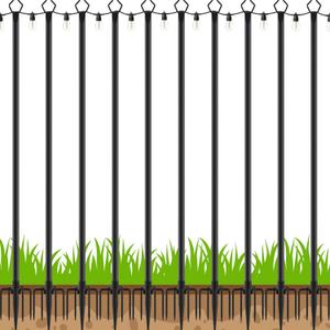 AHRLHR 10 Pack String Light Poles, Outdoor String Light Pole 10 ft Forked Metal Light Pole with Adjustable Outdoor Light Stand, Deck, Backyard, Garden, Wedding, Rustproof and Sturdy with Hooks.
