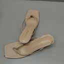 SKETOE Kitten Heels for Women Flip Flop Thong Sandals 2 Inch Nude (9.5)