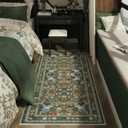 Vintage Floral Animal Rug - Non Slip Washable Low Pile Runners for Hallways - Boho Home Dcor Carpet for Living Room, Bedroom, Entryway, Office (2'x6' Bird)