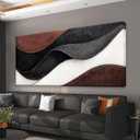 Large Abstract Black And White Wall Art For Living Room 29 X 58 In
