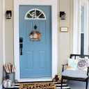 AuldHome Design Farmhouse Fall Door Sign, Wooden Door Decoration 12.5 x 12 Inches