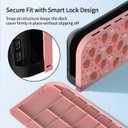 2 x Custom Faceplate Cover for NS 2 Charging Dock, Protective Hard PC Slim Shell with Anti-Scratch Surface, Replacement Housing for NS2 Docking Station, Strawberry Design (Pink)