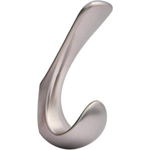 HARPOON 5 Pack Towel Hooks for Bathrooms Wall Mounted, Brushed Satin Nickel Bathroom Hooks for Towels, Robe & Towel Hook for Wall, 3.5 Inch Modern Bath Towel Hook