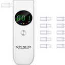Ketone Breath Analyzer for Testing ketosis - Professional Ketone Breath Monitors Tester Portable Breath Ketosis Meter Home Ketone Breath Tester with 10 Mouthpieces -Monitor Your Ketosis Status