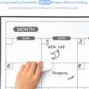 ARCOBIS Dry Erase Calendar for Wall, 36" x 24" Magnetic Monthly White Board Calendar Dry Erase, Hanging Whiteboard Planner for School, Home, Office, Black Frame