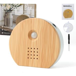 Singing Bird Box, 11 Soothing Natural Sounds, White Noise Nature Sound Box with Motion Sensor & Timer, Portable Bird Chirping Box for Home, Bathroom, Office, Travel, Relaxation