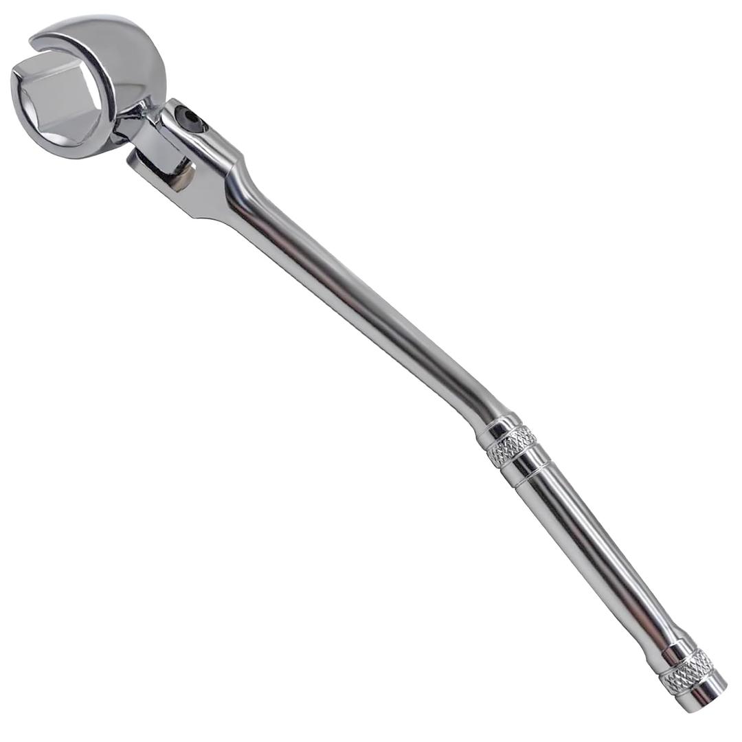 7/8" 22mm O2 Oxygen Sensor Wrench with Contour Handle and Flexible Head, Compatible with Most Vehicles for Removal Install, Universal Automotive Maintenance Socket Spanner