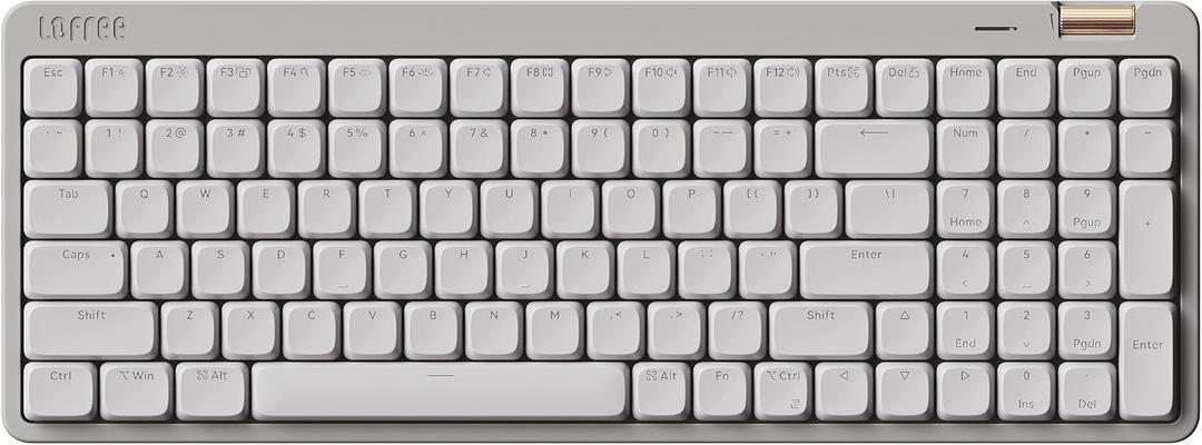 Flow Lite 100 Keys Low Profile Mechanical Keyboard, Swappable Rechargeable Wireless Keyboard with 2.4G Receiver, Bluetooth and Wired Connection for Windows, Mac/ Specter Linear Switches (Marble)