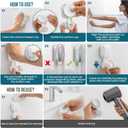 TAILI Shower Head Holder Suction, Handheld Shower Head Bracket, Height Angle Adjustable Wall Mounted, Bathroom Showerhead Holder Removable No Drilling Waterproof, Square Suction Cup, White