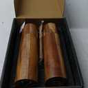 Saffron & Sage Premium Acacia Wood Salt and Pepper Grinder Set of 2-8 Tall Salt and Peppercorn Mill with Adjustable Coarse Settings, Rust Resistant, Smooth and Quality Grinding Mechanism