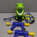 Dinosaur Shooting Toys for Kids 3-5 Years, Movable Target Shooting Games with 2 Air Pump Launcher, Interactive Competition Game Gift for Boys and Girls Ages 3 4 5 6 7 8 Years Old