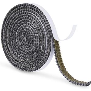 Fireplace Tape Seal 6.56Ft x 0.4inch x 3mm, Self-Adhesive Graphite Impregnated Fiberglass Rope Seal Gasket Replacement Wood Stove Door Gasket for Fireplaces Wood Burning Stoves (Gray)