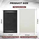 26.5 x 17.3 Inch Leather Desk Pad with Side Rails Mat, Black