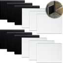 12 PCS Self-Adhesive Door Corner Seals - Exterior Door Frame Seal Foam for Weather Stripping and Draft Protection (White, Black)