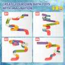 Bath Toys Water Ball Track for Kids for Wall Bathtub Toy Slide for Toddlers 3 4 5 6 Years 37 Pcs DIY Take Apart Set Shower Gift for Children