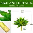 Artificial Agave Faux Agave Fake Greenery Outdoor Artificial Plants Fake Plants for Indoor Home Decor Plastic Plants Outdoor Decor Front Porch Decor Simulation Plants 22"(2Pcs Green) No Vase