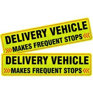 2-Pack Delivery Vehicle Car Magnet,Delivery Vehicle Signs for Car,Reflective Delivery Vehicle Magnet for Car,Flex Driver Car Signs