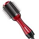 Beautimeter Blow Dryer Brush, Hot Air Brush One Step Hair Dryer and Styler Volumizer, 4 in 1 Negative Ionic Hair Styler with Oval Barrel for Smooth, Frizz-Free Hair Types, Red & Black