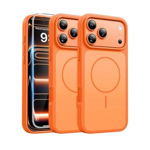 FNTCASE for iPhone 17 Pro-Max Case: Magnetic Phone Cases with Screen Protector Compatible with Magsafe Slim Rugged Shockproof Protective Dual-Tone Design‌ Cell Cover
