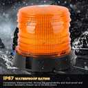 ASPL 2pcs LED Warning Flash Beacon Lights, 60 LED Amber Warning Safety Flashing Strobe Lights with Magnetic and 16 ft Straight Cord for Vehicle Truck Tractor Golf Carts UTV Car Bus,12V-24V