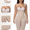 SHAPSHE Fajas Colombianas Tummy Control Shapewear Faja Body Shaper Post Surgery Compression Garment Shapewear for Women Tan, M