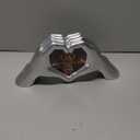 Unique Heart Hands Sculpture with Picture Frame - Romantic Wedding,Anniversary and Engagement Gift Idea for Couples, Women,Wife (Silver)