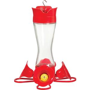 Perky-Pet Hummingbird 8 oz. Glass Nectar Feeder 4 Ports - Total Qty: 2