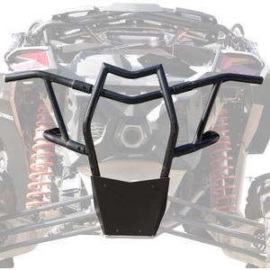 A & UTV PRO Rear Back Bumper for 2017-2024 2025 Can Am Maverick X3 Max Turbo R RR, Combined Heavy Duty Prerunner Bumper Bar Brush Guard Protector Accessories, Replace OEM # 715002880, 715003436, Black