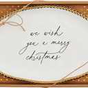 Mud Pie Sentiment Plates, We Wish, 6 1/2" x 10"
