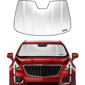 Pigenius Windshield Sun Shade for Cadillac XT5 2017-2026. Reflective Aluminum Film Front Window Sunshade - BLAZBLOCK