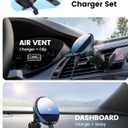 Lamicall 15W for QI2 Magsafe Car Mount Charger - RGB LED360 Wireless Car Phone Holder Vent Dashboard, Hands Free Magnetic Phone Holder for Car Charging for iPhone 17 Air Pro Max Plus 16 15 14 13 12