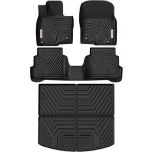 YITAMOTOR Floor Mats Compatible with Mazda CX-5 2022-2025 CX5 Includes 2 Rows and Cargo Liner Set, TPE All-Weather Floor Mat Set Liners, Black
