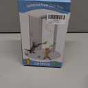 Interactive Cat Toys for Indoor Cats: Automatic Flying Bird Feather Wand Chase Exercise Enrichment Stimulation, USB Rechargeable Durable Safe Hanging Toy for Bored Kittens Adult Multi Cat Households (White)