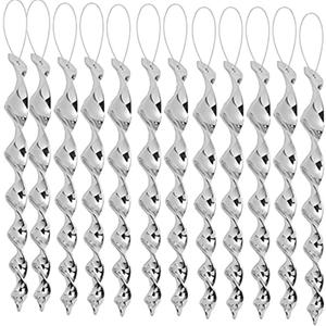 JUNIQUTE Bird Wind Twisting Scare Rods Reflective Ornamental Spiral Device Bird deterrents for Outside(12") (Set of 12)